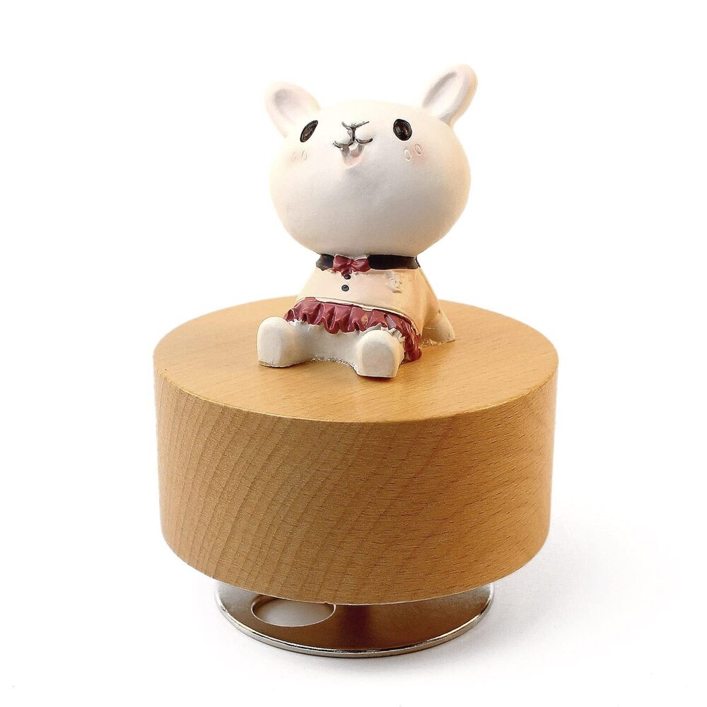 8455 Cute Little Animal Wooden Mechanical Music Box, You are My Sunshine